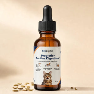 Flacon FéliBiome gouttes digestives 30 ml pour chat senior aux reins fragiles